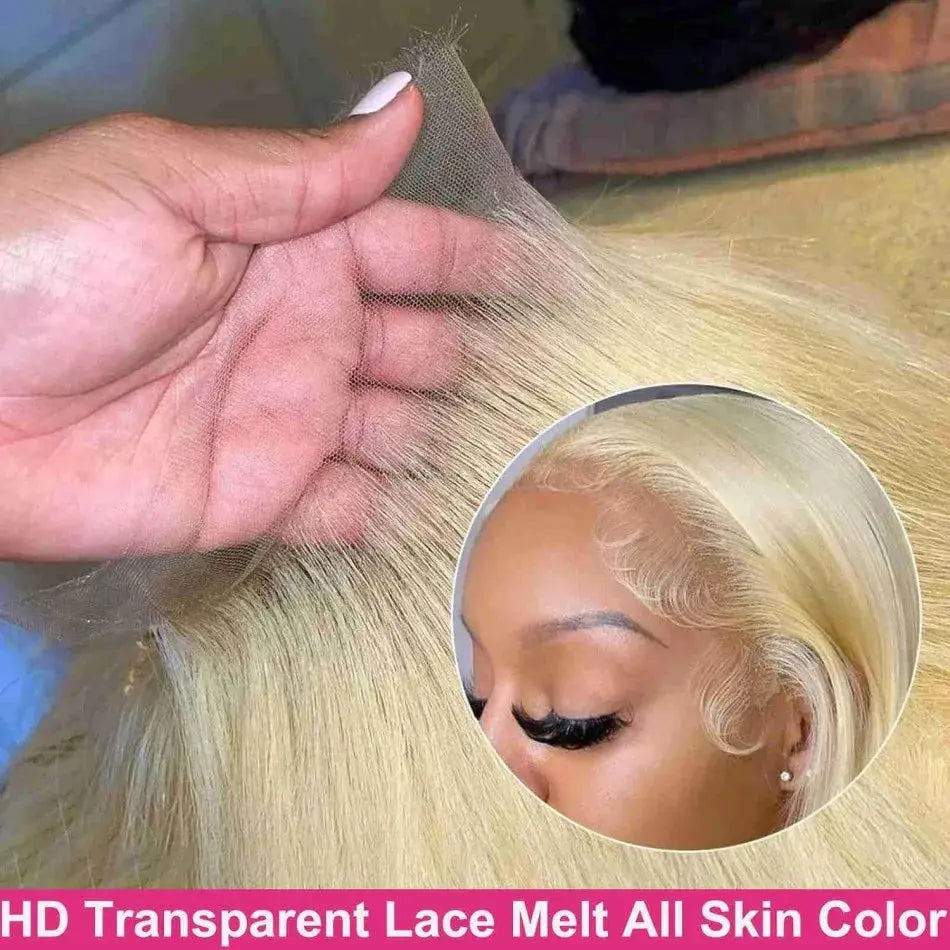 Straight Human Hair Wigs 613 Blonde 13X6 Hd Lace Frontal Wig 220 Density 13X4 Lace Front Wigs Human Hair 38 Inch Pre Plucked Wig Minocici Hair Wig Store