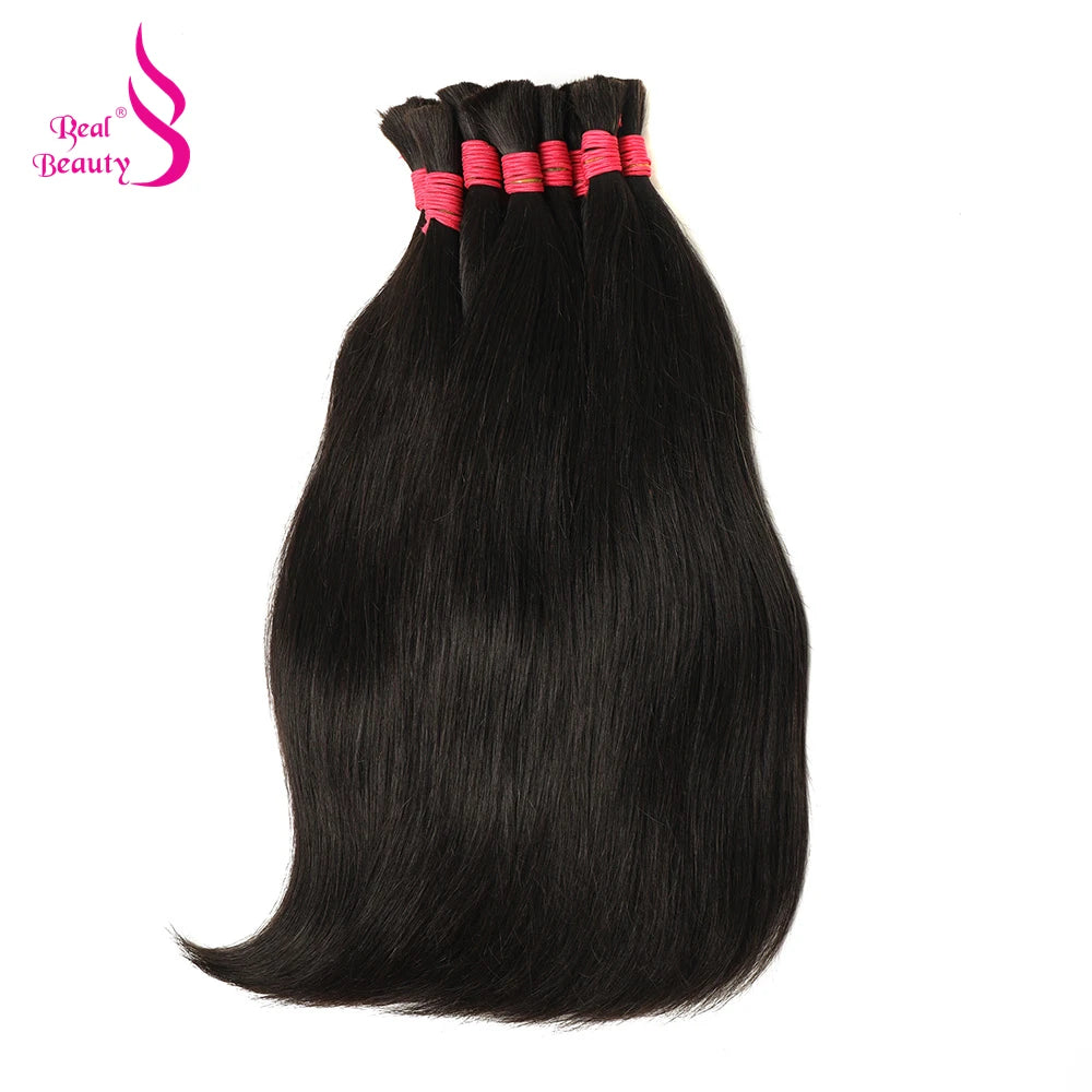 Human Braiding Hair No Weft Bulk Hair Bundles 100% Vietnam Virgin Human Hair 50g 100g Natural Straight Black Brown 45-70cm The Hair Plug
