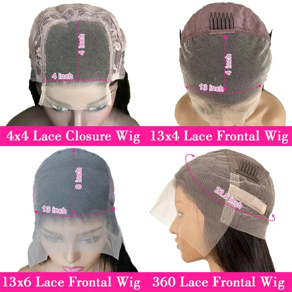 HD 13x6 Highlight Wig Human Hair Glueless Vietnamese Super Double Drown Bone Silk Straight Lace Frontal Wig Brown Lace Front Wig FJsuprise Store