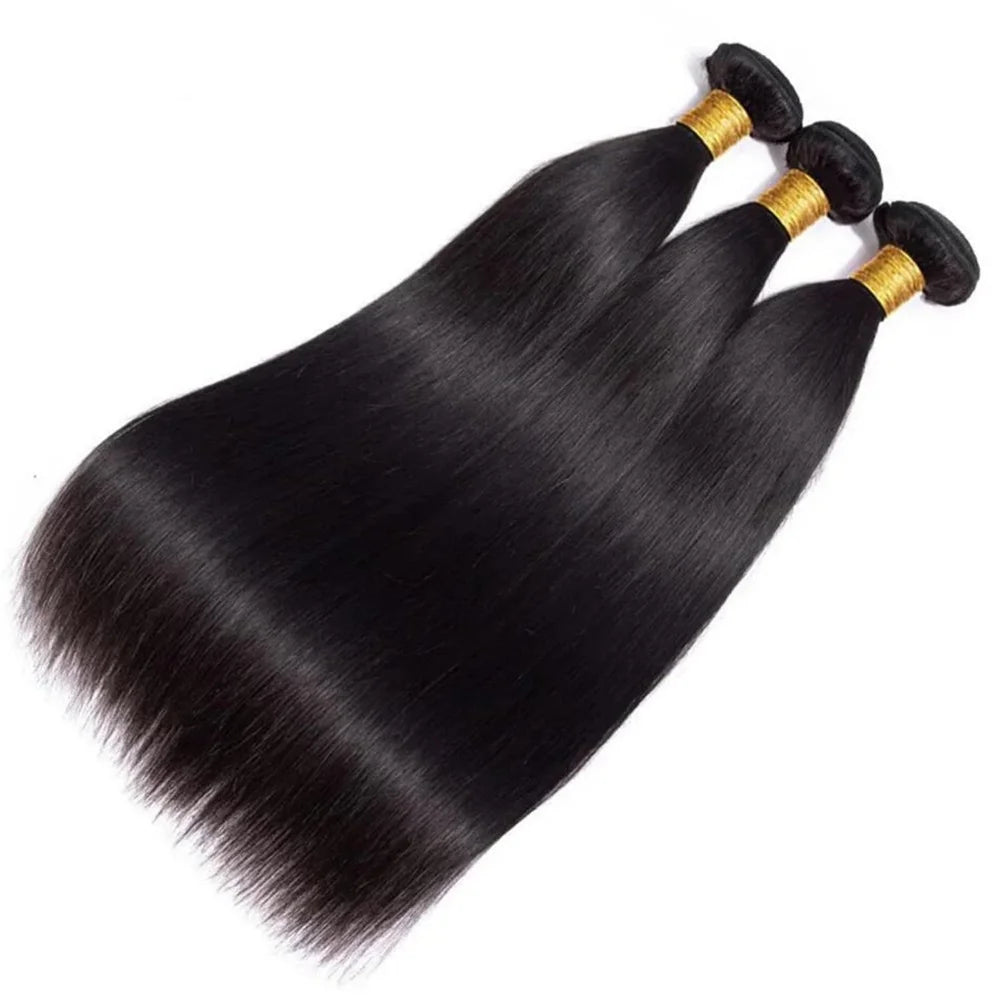 Brazilian Straight Hair Bundles 1/3/4 Pcs 100% Unprocessed Human Hair Straight Bundles Human Hair Extensions For Black Women The Hair Plug