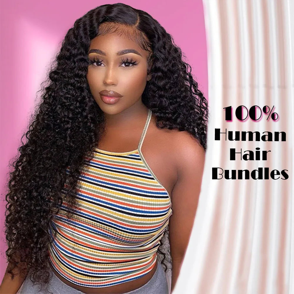 Curly Human Hair 3 Bundles 12 14 16 inch 100% Unprocessed Brazilian Curly Hair Bundles Soft Remy Hair The Hair Plug