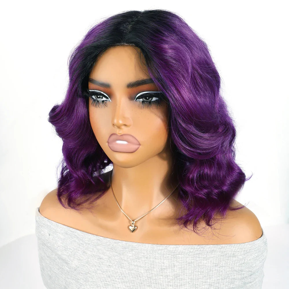 Honey Blonde Wavy Lace Front Wig with Shadow Roots | HD Lace Human Hair Wig | Multi-Parting Luxegan