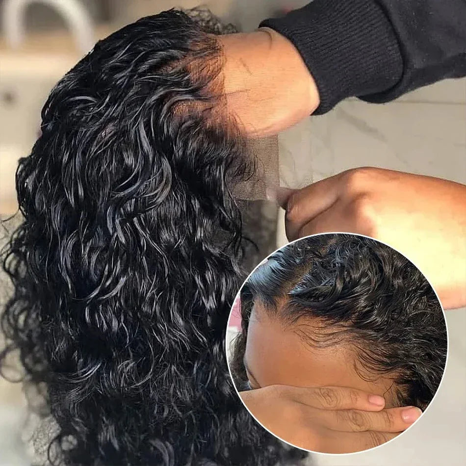 200% Density Short Curly Bob Wigs 13x4 Lace Front 4x4 Closure Deep Wave Brazilian Remy Human Hair 14 Inch Luxegan