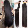 Straight Bundles Human Hair Brazilian Human Hair Bundles Remy Extensions 1/3/4 Bundle Raw Hair Extensions Wholesale Long Hair The Hair Plug