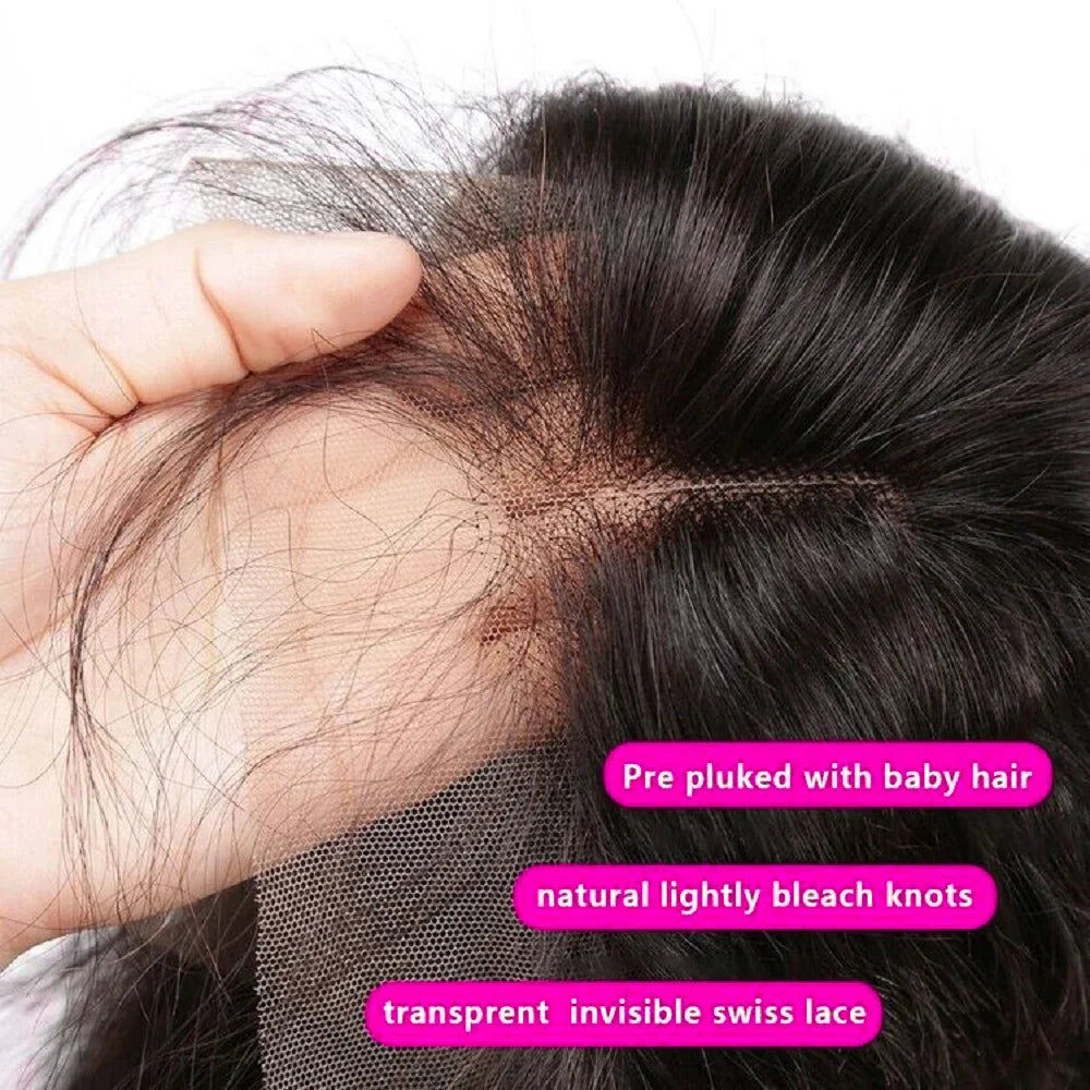 Straight HD Transparent Lace Frontal Wig | 13x4 & 4x4 Lace Closure | Pre-Plucked Human Hair Luxegan