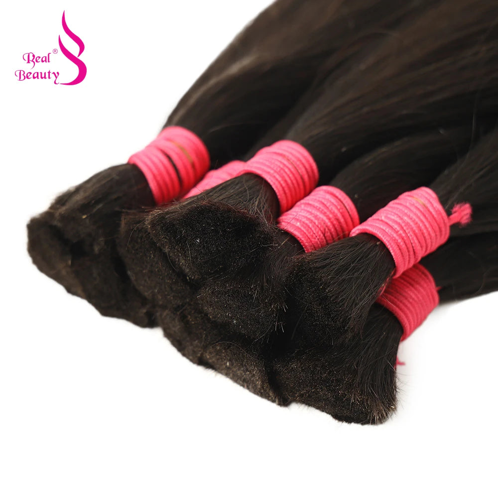 Human Braiding Hair No Weft Bulk Hair Bundles 100% Vietnam Virgin Human Hair 50g 100g Natural Straight Black Brown 45-70cm The Hair Plug