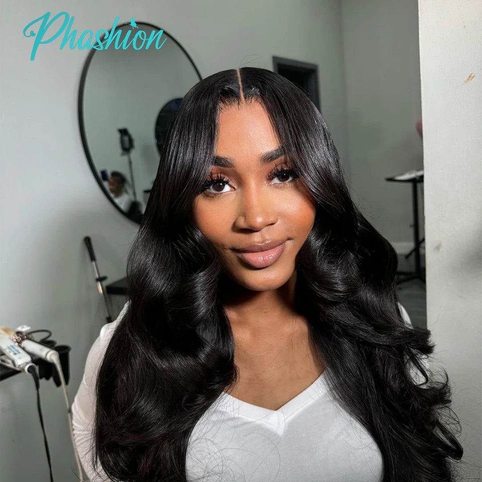 Phashion Kim K 2x6 Swiss Real Hd Lace Closure Straight Body Wave Deep Middle Part Brazilian Remy 100% Human Hair For Black Women