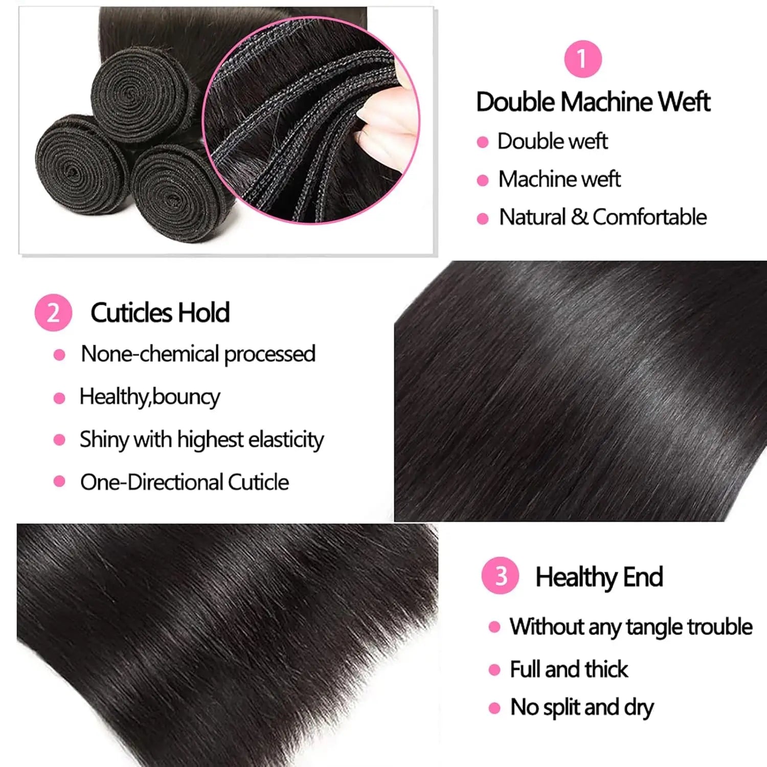 Human Hair Bundles with Closure 12A Straight Bundles Human Hair With Closure 100% Unprocessed Burmese Virgin Raw Hair Bundles The Hair Plug