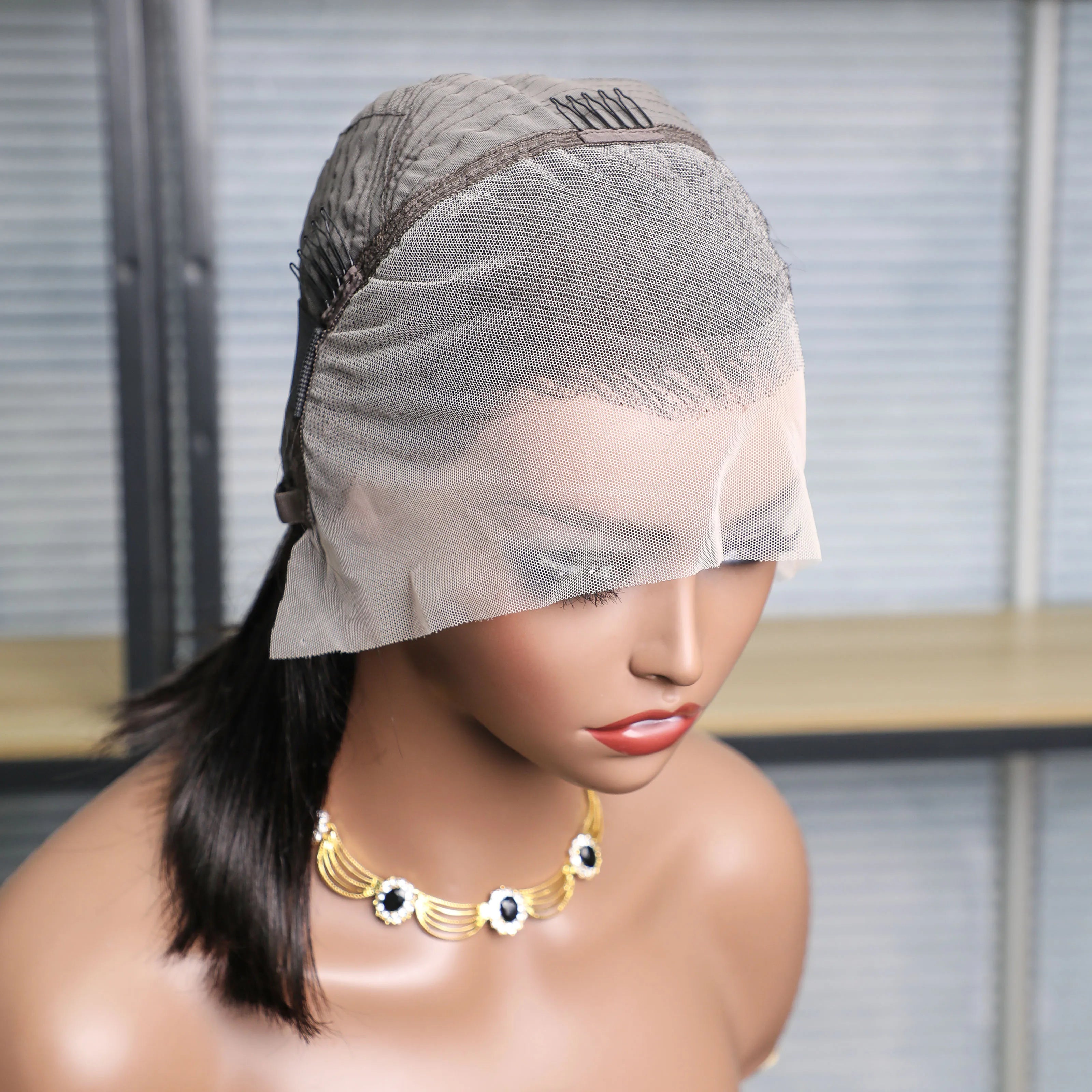 10-16 inch Short Straight Bob Wig | Brazilian Remy Human Hair | 13x4 Lace Frontal | Natural Looking | Ready to Wear Luxegan