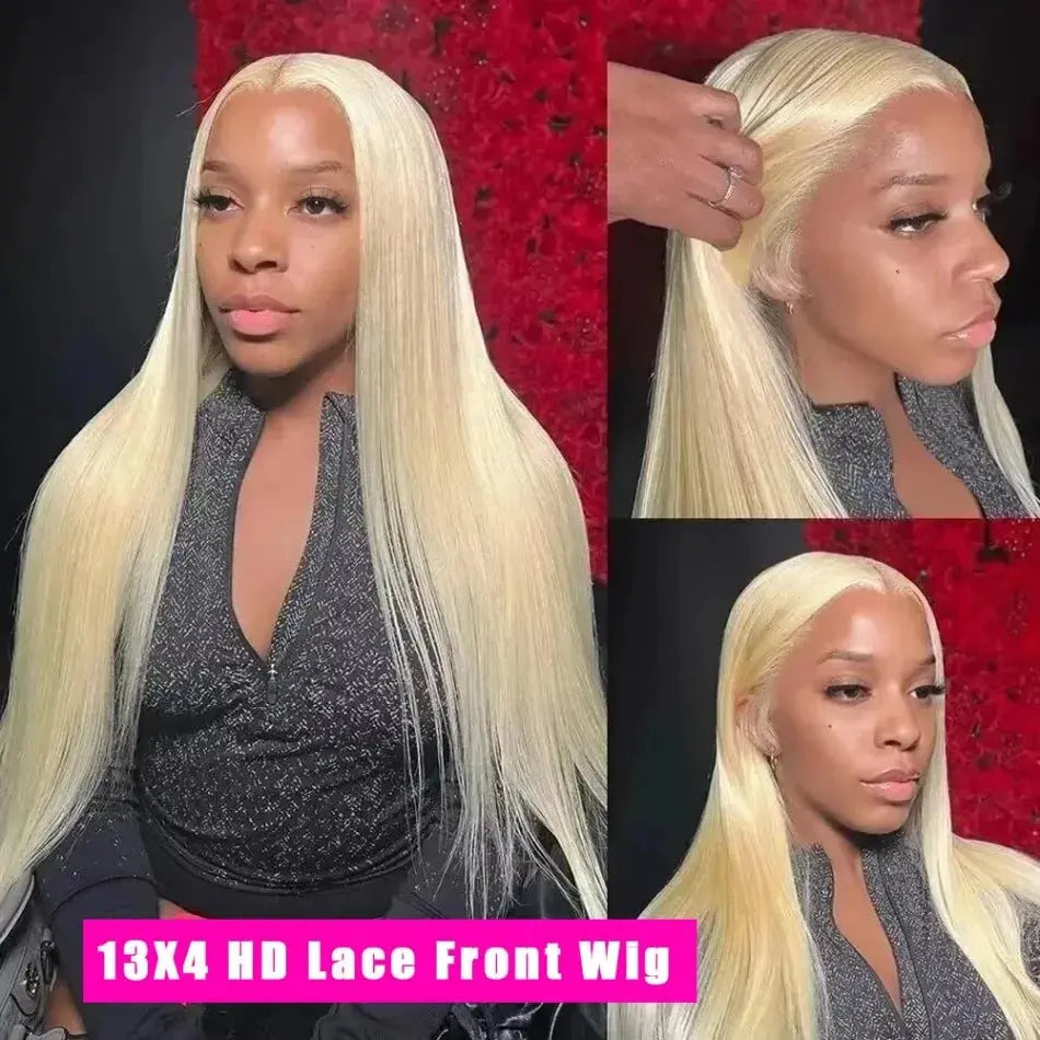Straight Human Hair Wigs 613 Blonde 13X6 Hd Lace Frontal Wig 220 Density 13X4 Lace Front Wigs Human Hair 38 Inch Pre Plucked Wig Minocici Hair Wig Store