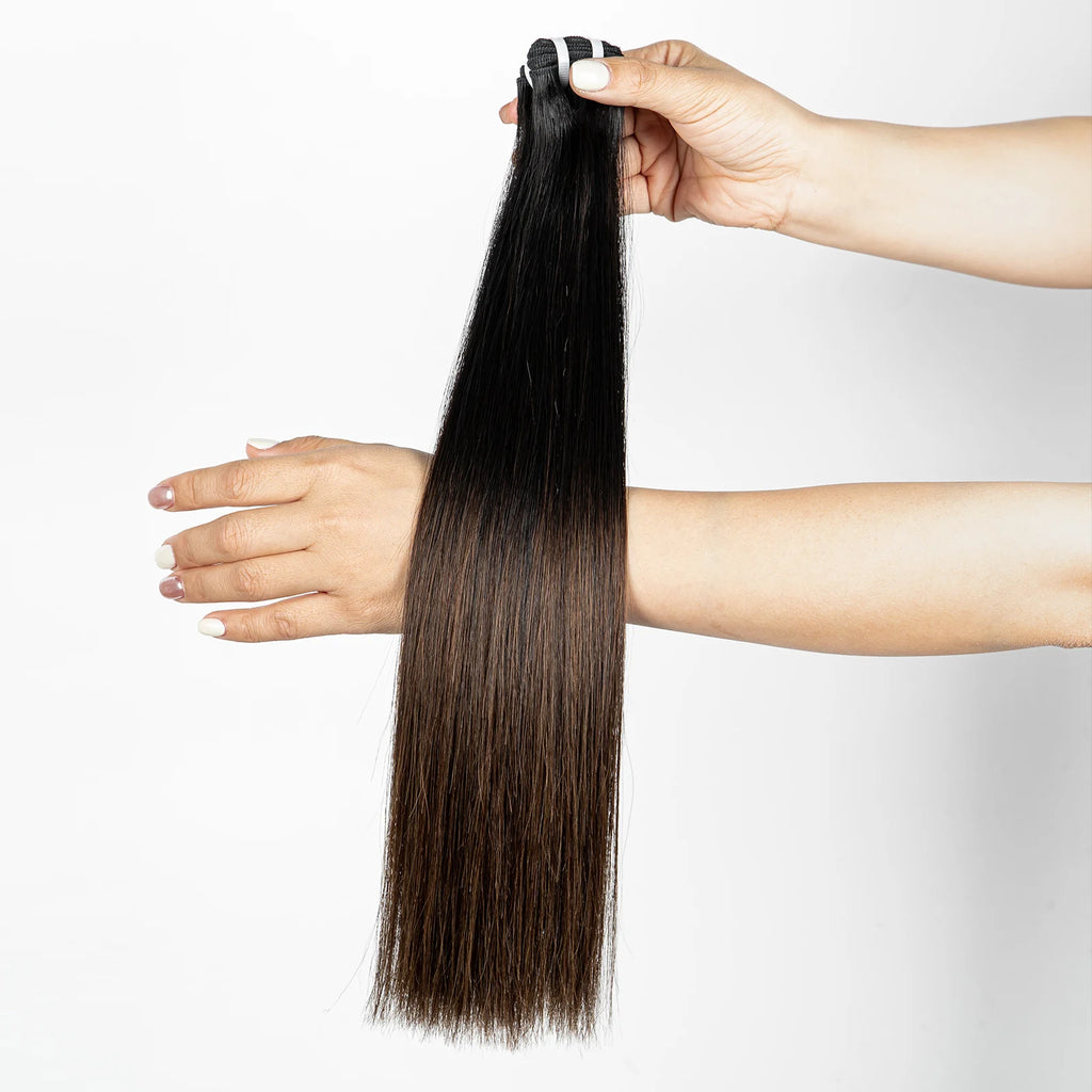 16A Raw Human Hair Bundles Bone Straight Double Drawn Unprocessed Virgin Vietnamese Hair Bundle Extensions Ombre Natural Color The Hair Plug