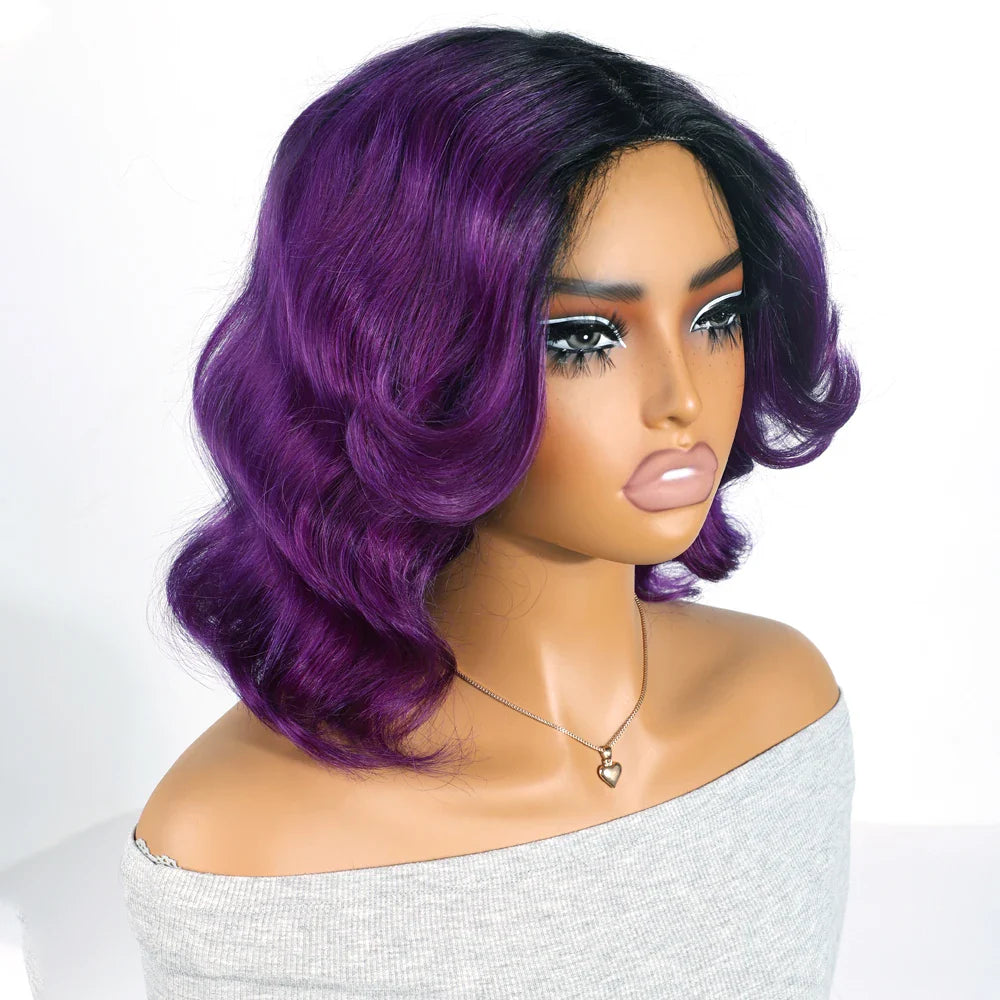 Honey Blonde Wavy Lace Front Wig with Shadow Roots | HD Lace Human Hair Wig | Multi-Parting Luxegan