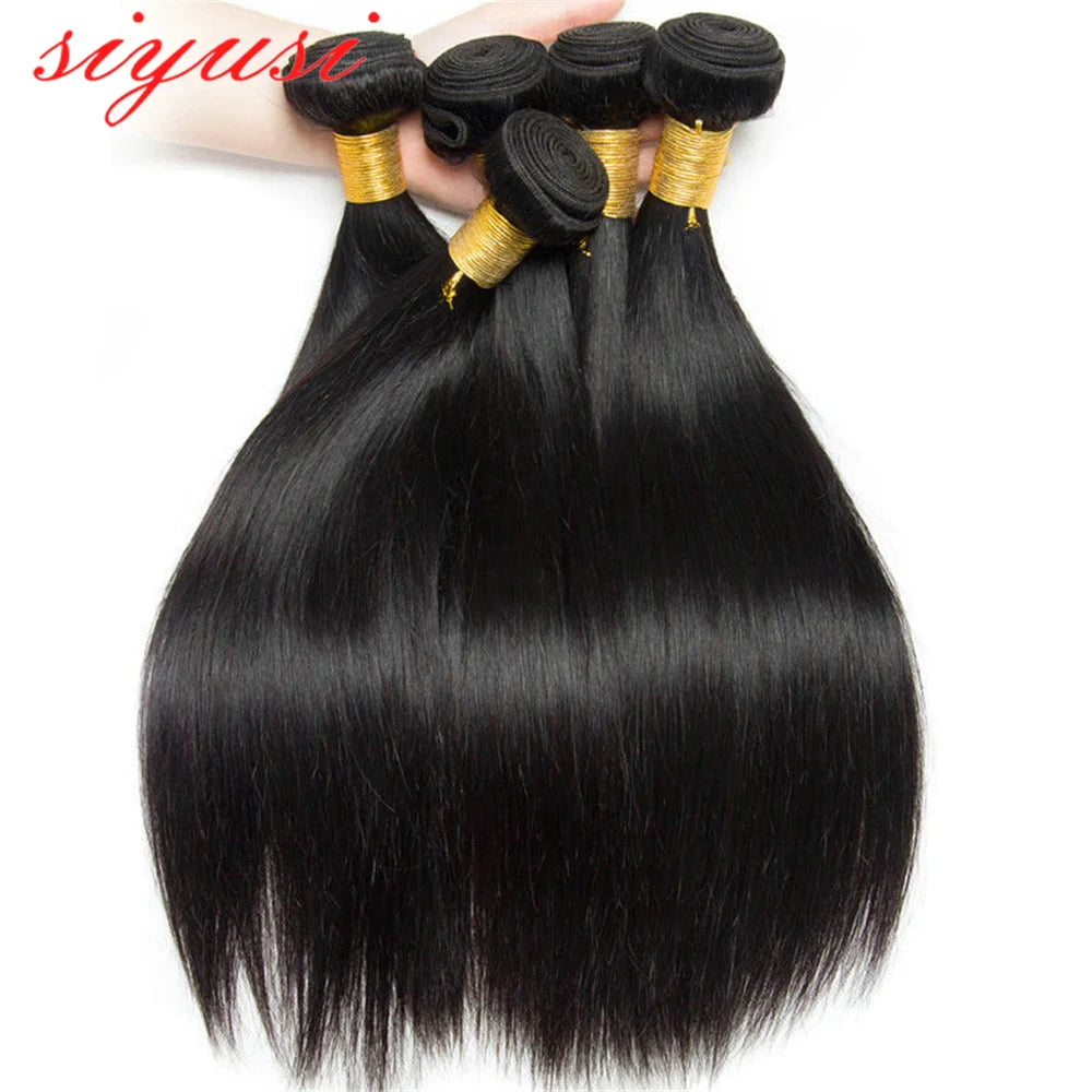 Brazilian Straight Hair Bundles 1/3/4 Pcs 100% Unprocessed Human Hair Straight Bundles Human Hair Extensions For Black Women The Hair Plug
