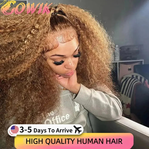 250 Density Highlight Ombre Curly 13x6 Lace Frontal Wig Human Hair 13x6 Brazilian Real Deep Wave Hd Lace Frontal Human Hair Wigs Dropshipman