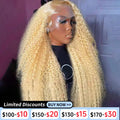 Blonde Wig Human Hair Deep Wave 13x6 Hd Lace Frontal Wig 250 Density Brazilian Front Wigs Pre Plucked 613 Curly Human Hair Wigs The Hair Plug