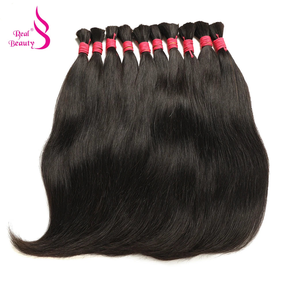 Human Braiding Hair No Weft Bulk Hair Bundles 100% Vietnam Virgin Human Hair 50g 100g Natural Straight Black Brown 45-70cm The Hair Plug