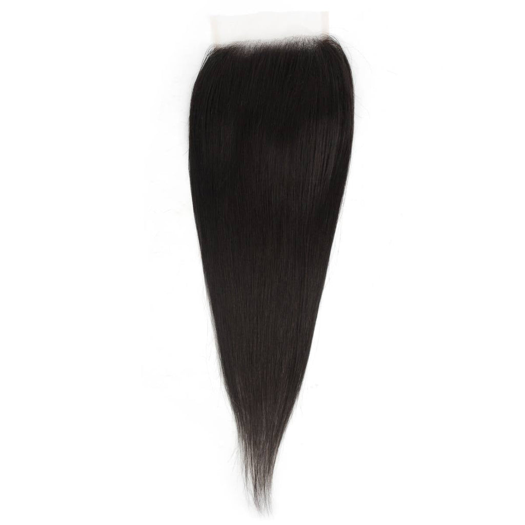 Straight 5x5 Transparent Lace Human Hair Closure Private Label