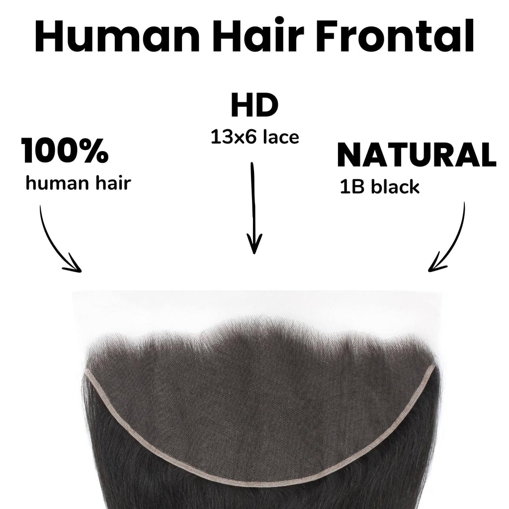 Straight 13x6 HD Lace Human Hair Frontal Private Label