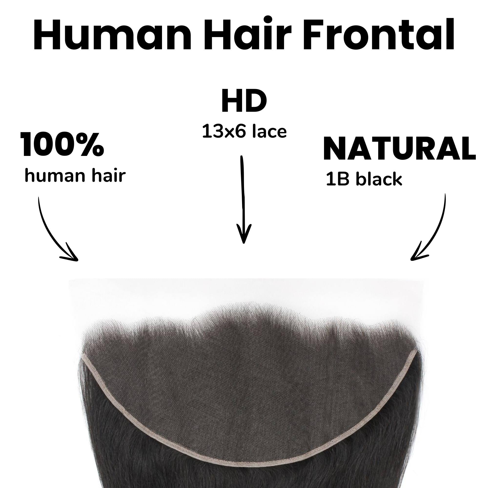 Straight 13x6 HD Lace Human Hair Frontal Private Label