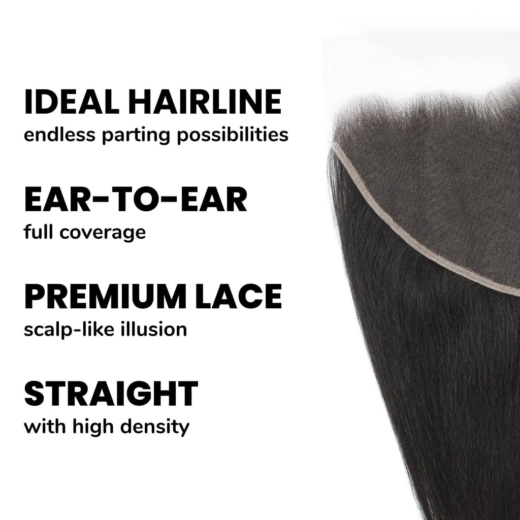 Straight 13x6 HD Lace Human Hair Frontal Private Label