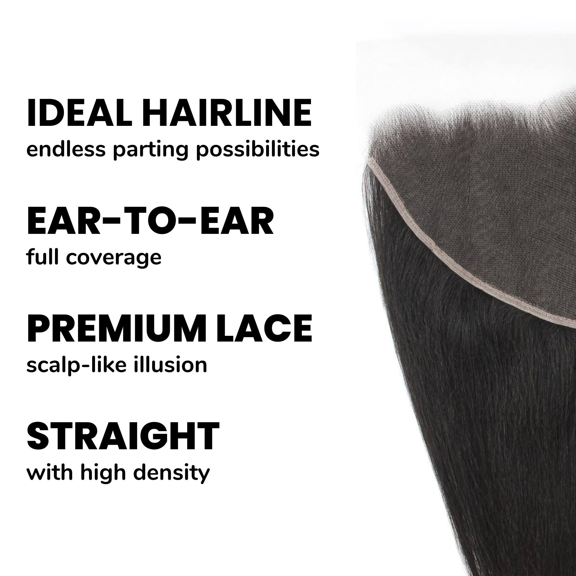 Straight 13x6 HD Lace Human Hair Frontal Private Label