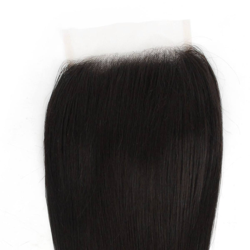 Straight 5x5 Transparent Lace Human Hair Closure Private Label