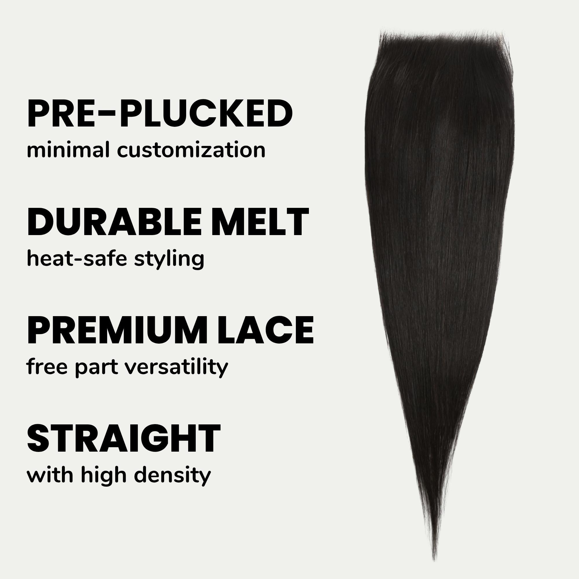 Straight 6x6 HD Lace Human Hair Closure Private Label