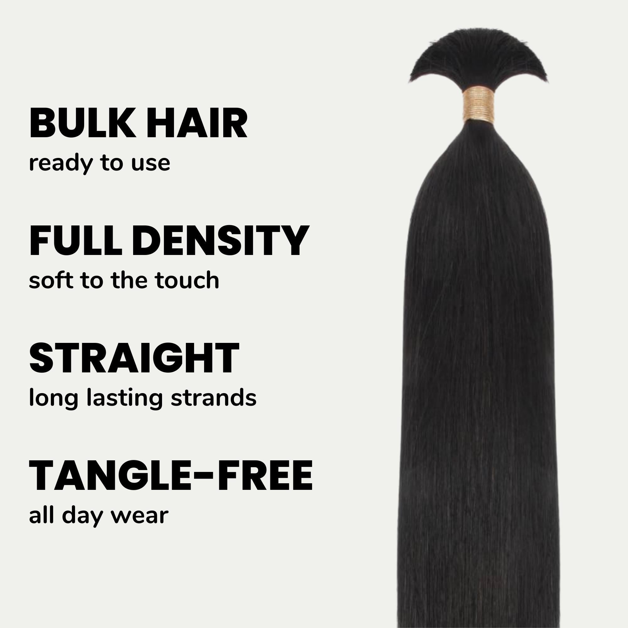 Straight Bulk 100% Human Braiding Hair Private Label