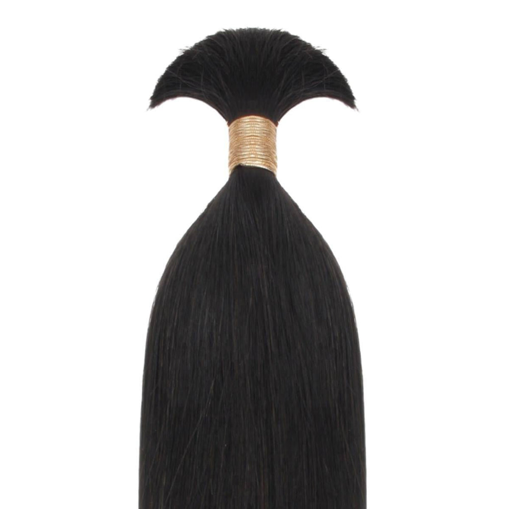 Straight Bulk 100% Human Braiding Hair Private Label