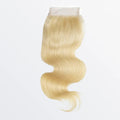 4x4 Body Wave Free Part 613 Blonde Transparent Lace Closure