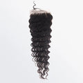 5x5 Deep Wave Free Part Transparent Lace Closure 1B Natural Black