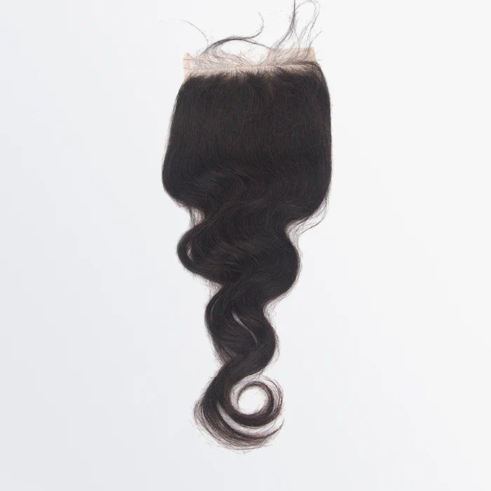5x5 Body Wave Free Part Transparent Lace Closure 1B Natural Black