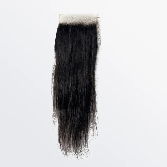 5x5 Straight Free Part Transparent Lace Closure 1B Natural Black