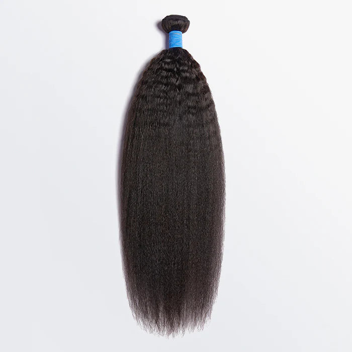 Kinky Straight Brazilian 100% Virgin Hair Bundles 1B Natural Black