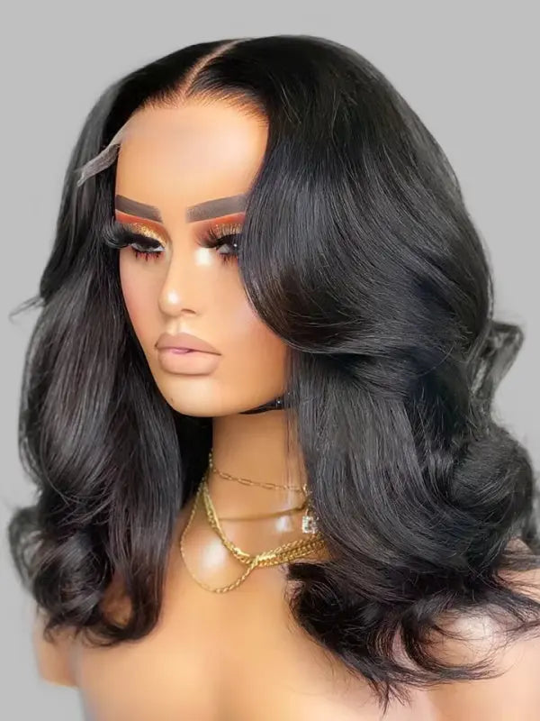 The Muse Bob -Body Wave Short Lace Front Wigs Human Hair Bob Wig Free Part-Ready & Go Wigs The Hair Plug