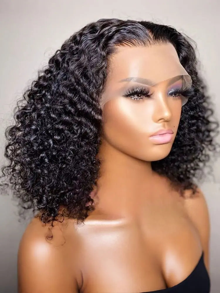 The Ripple Bob - High Quality Wigs Deep Wave Bob Lace Front Human Hair Wigs 100% Virgin Hair The Hair Plug