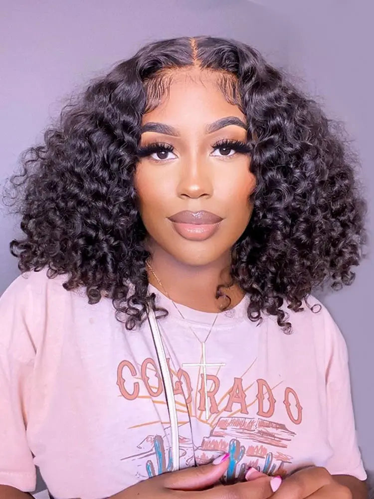 The Ripple Bob - High Quality Wigs Deep Wave Bob Lace Front Human Hair Wigs 100% Virgin Hair The Hair Plug