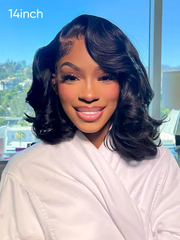 The Muse Bob -Body Wave Short Lace Front Wigs Human Hair Bob Wig Free Part-Ready & Go Wigs The Hair Plug