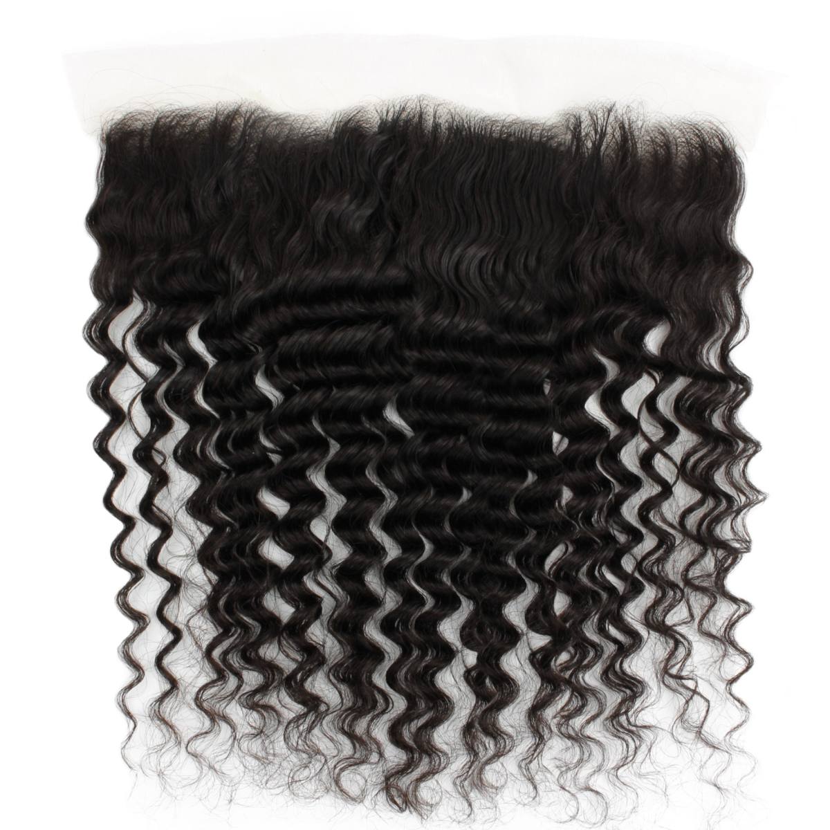 Deep Wave 13x4 Transparent Lace Human Hair Frontal Private Label
