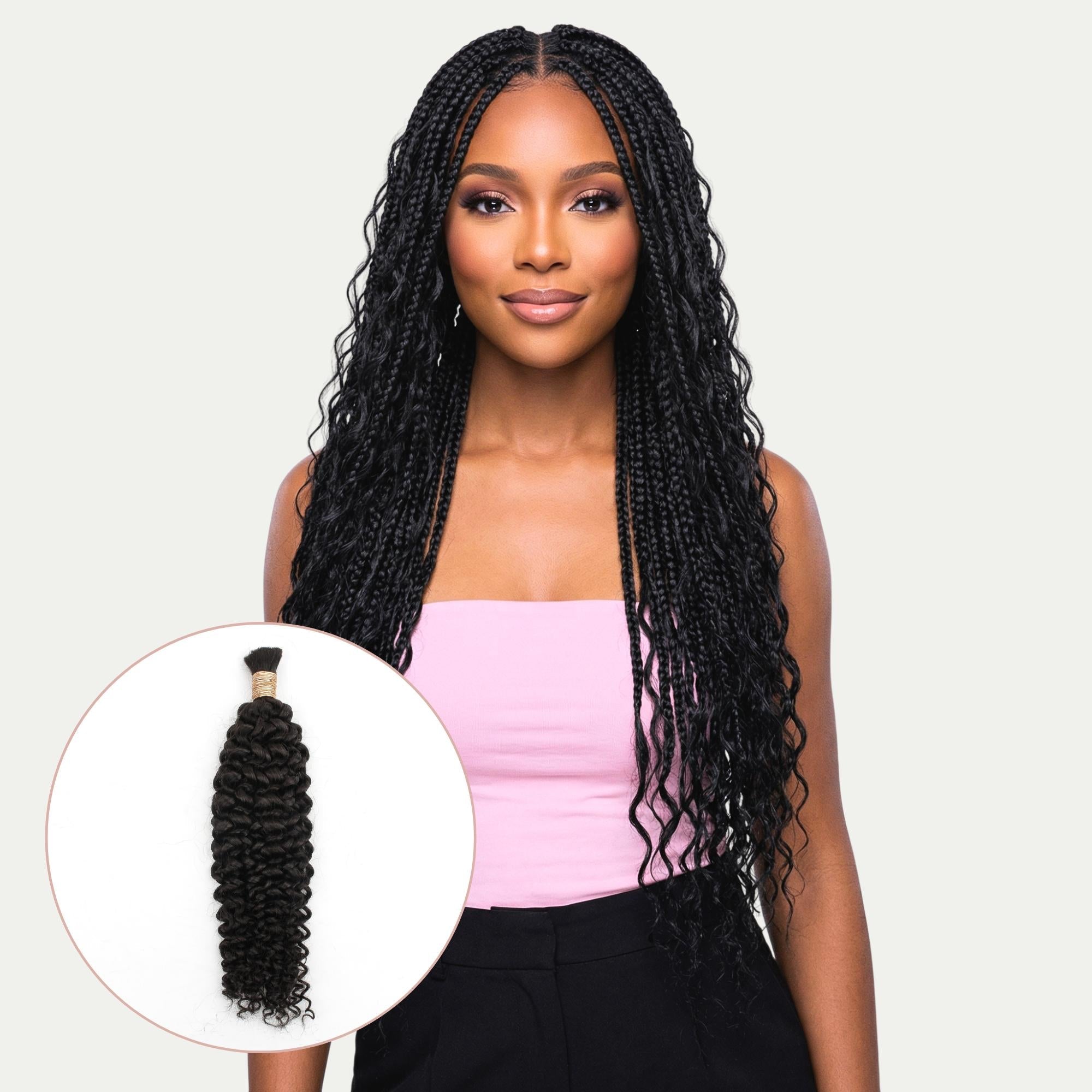 Water Wave Bulk 100% Human Braiding Hair Private Label