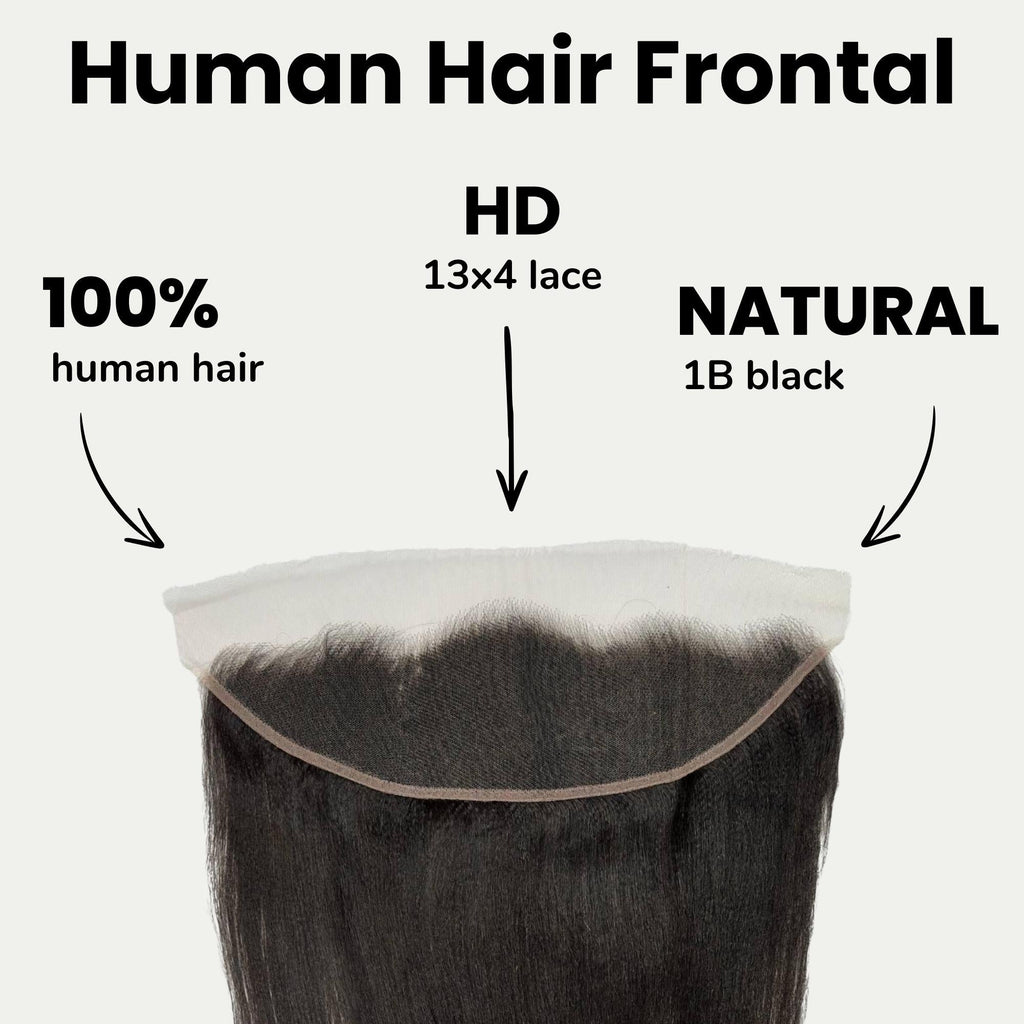 Yaki Straight 13x4 HD Lace Human Hair Frontal Private Label