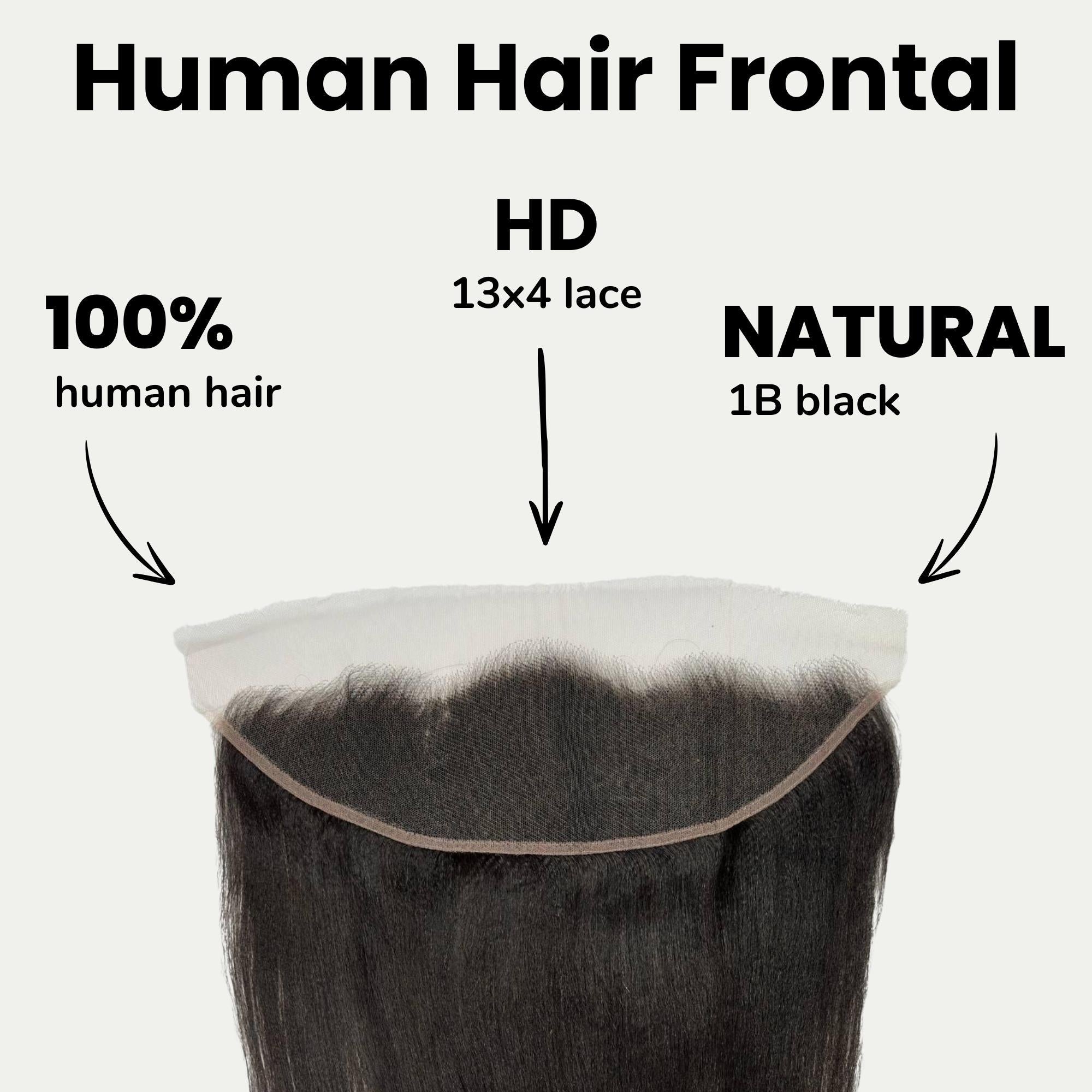 Yaki Straight 13x4 HD Lace Human Hair Frontal Private Label