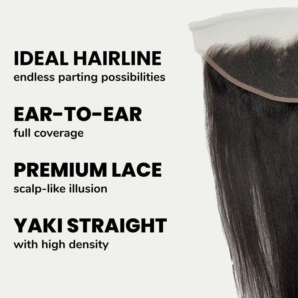 Yaki Straight 13x4 HD Lace Human Hair Frontal Private Label