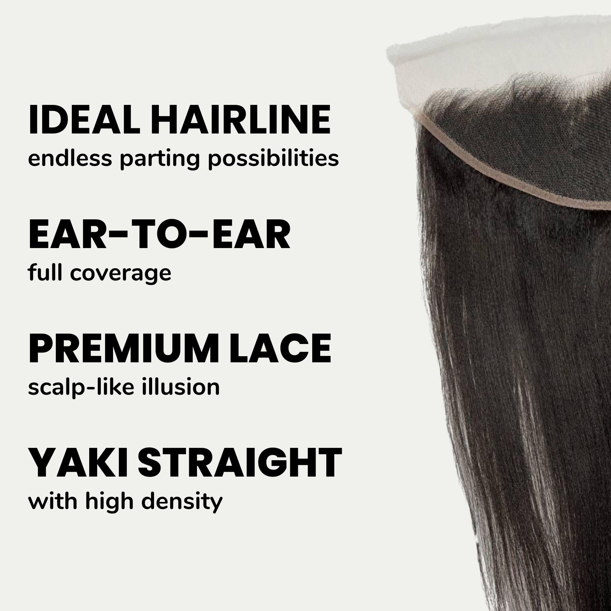 Yaki Straight 13x4 HD Lace Human Hair Frontal Private Label