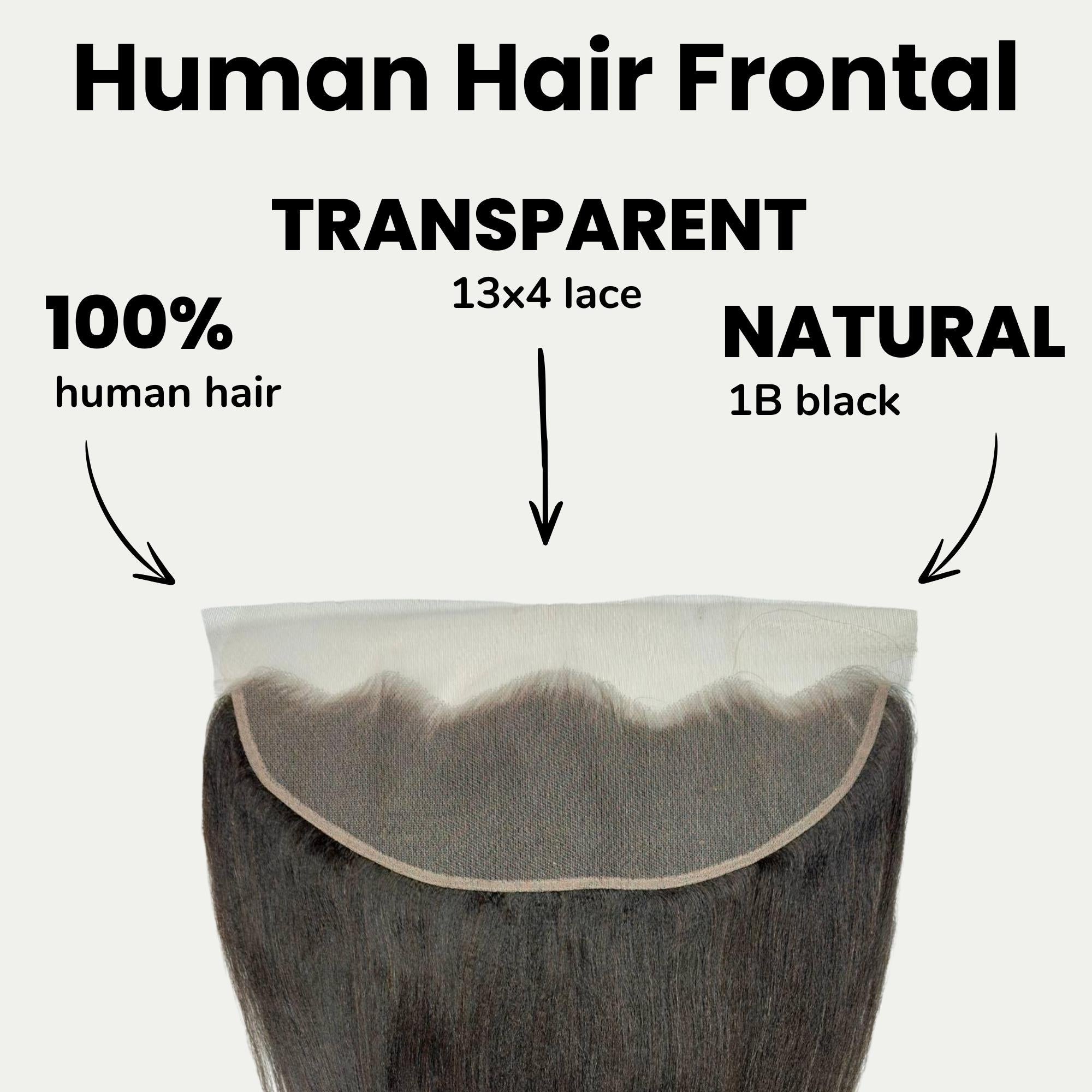 Yaki Straight 13x4 Transparent Lace Human Hair Frontal Private Label