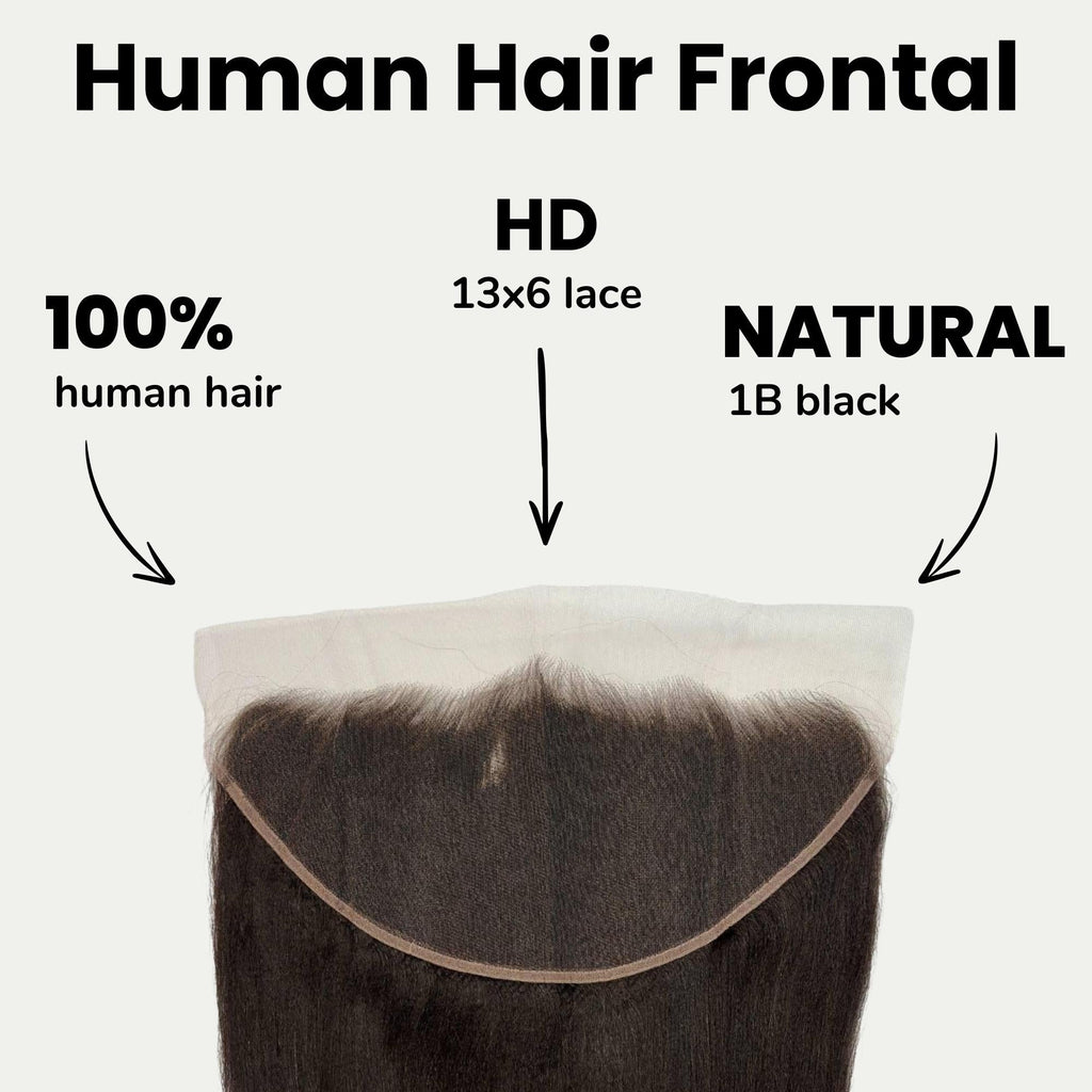 Yaki Straight 13x6 HD Lace Human Hair Frontal Private Label
