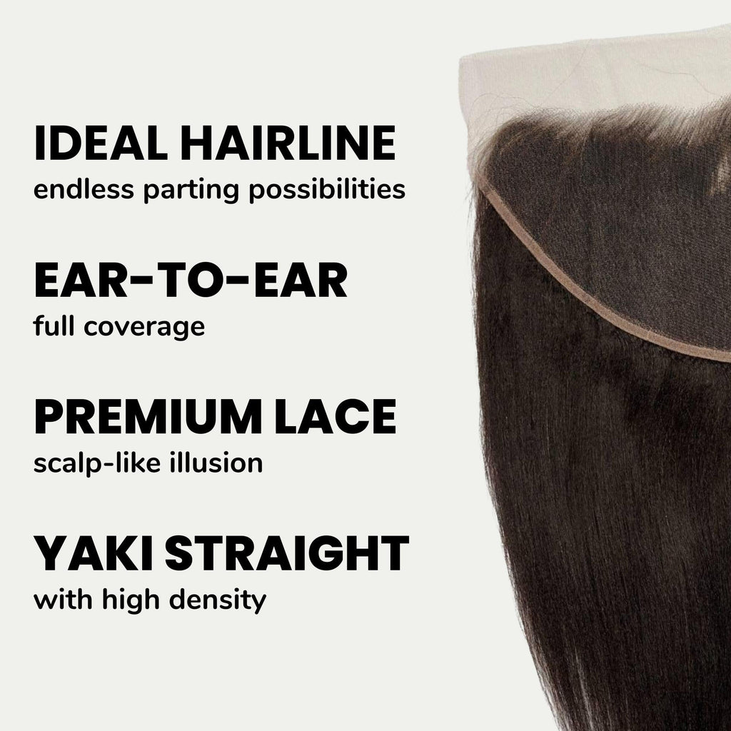 Yaki Straight 13x6 HD Lace Human Hair Frontal Private Label