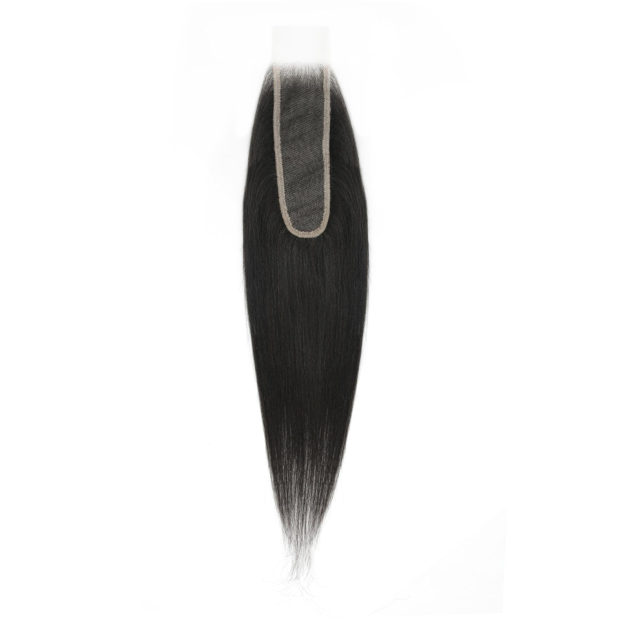Yaki Straight 2x6 Transparent Lace Human Hair Closure Private Label