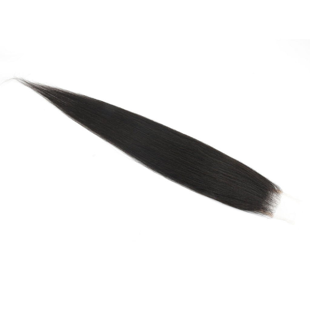 Yaki Straight 2x6 Transparent Lace Human Hair Closure Private Label