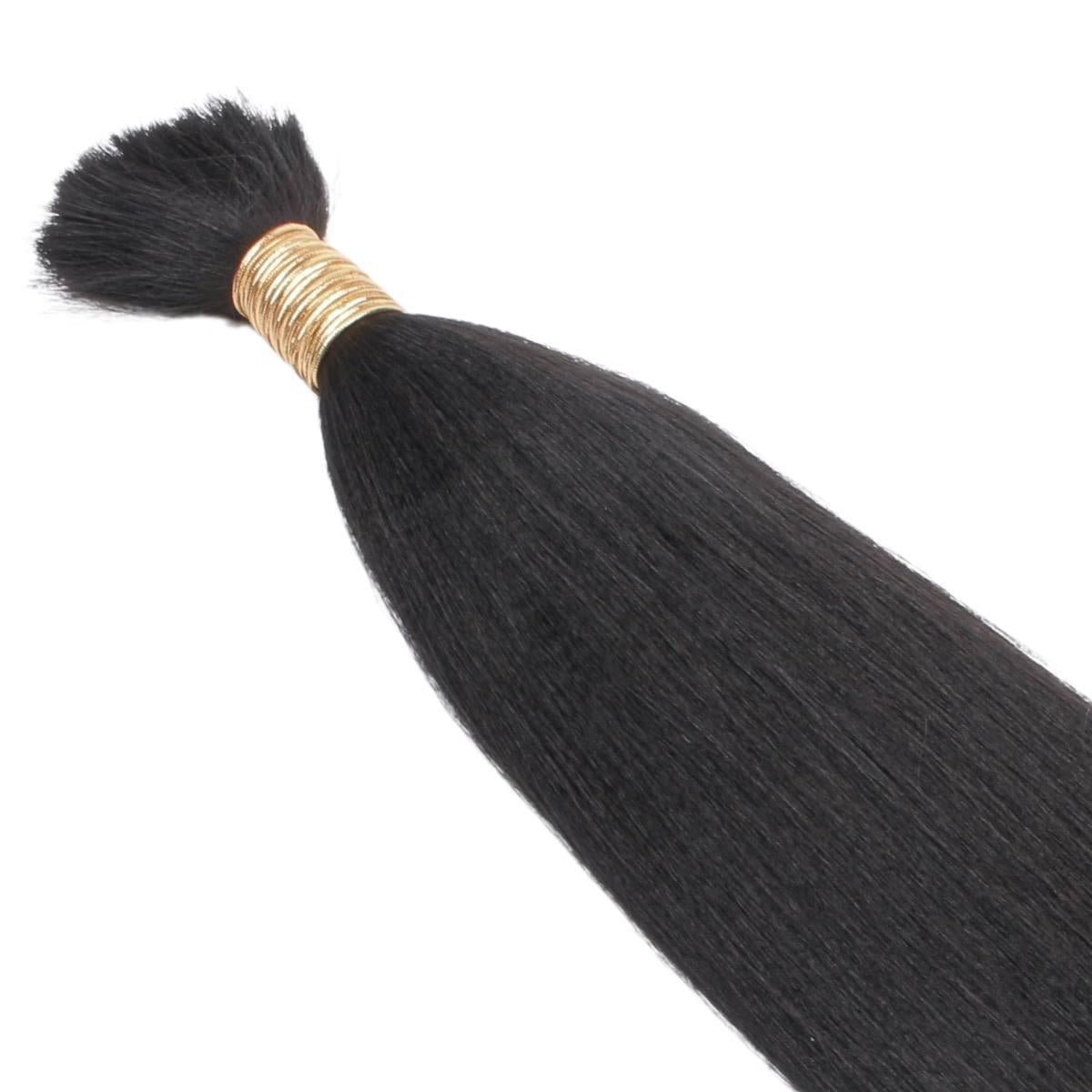 Yaki Straight Bulk 100% Human Braiding Hair Private Label